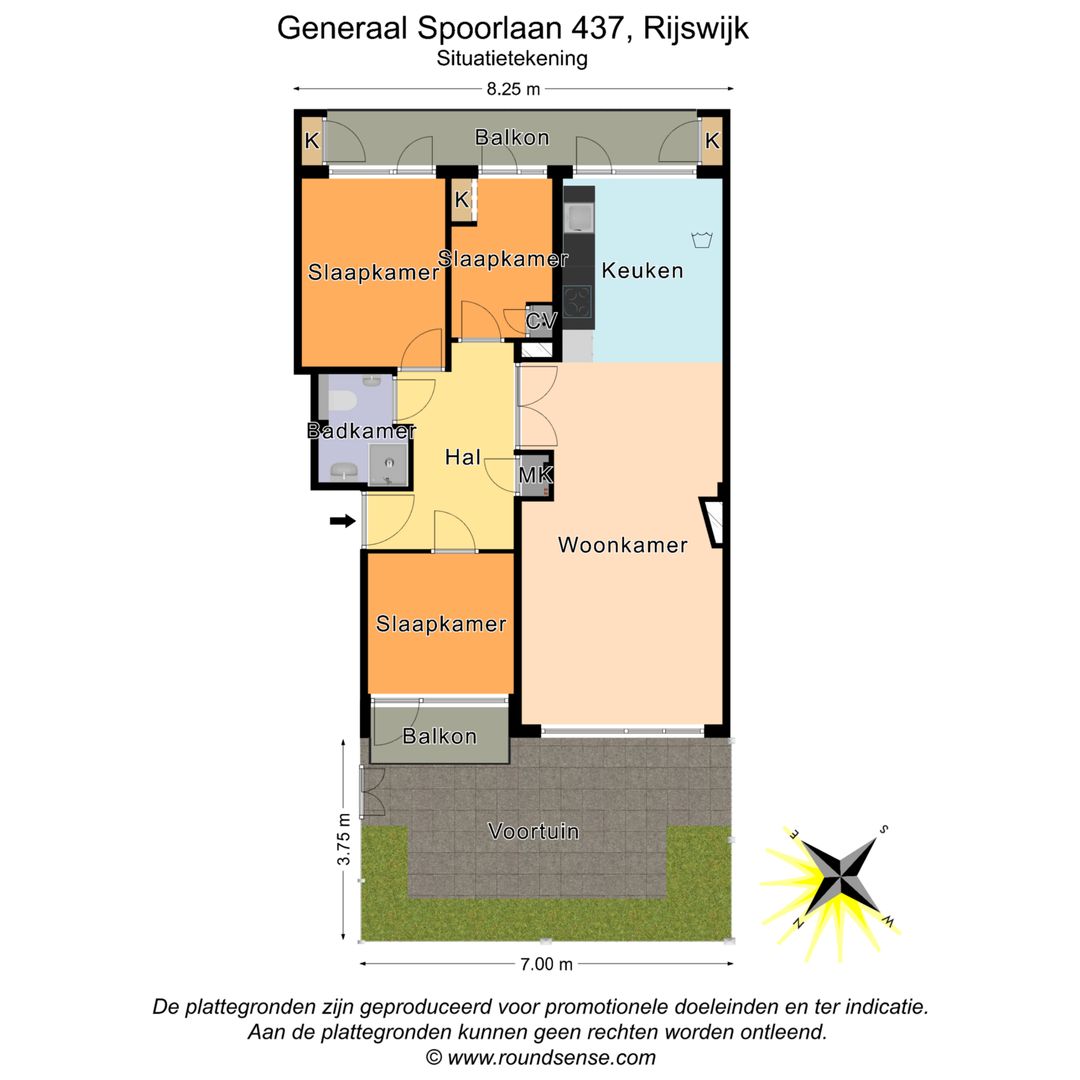 Generaal Spoorlaan 437, Rijswijk plattegrond-1