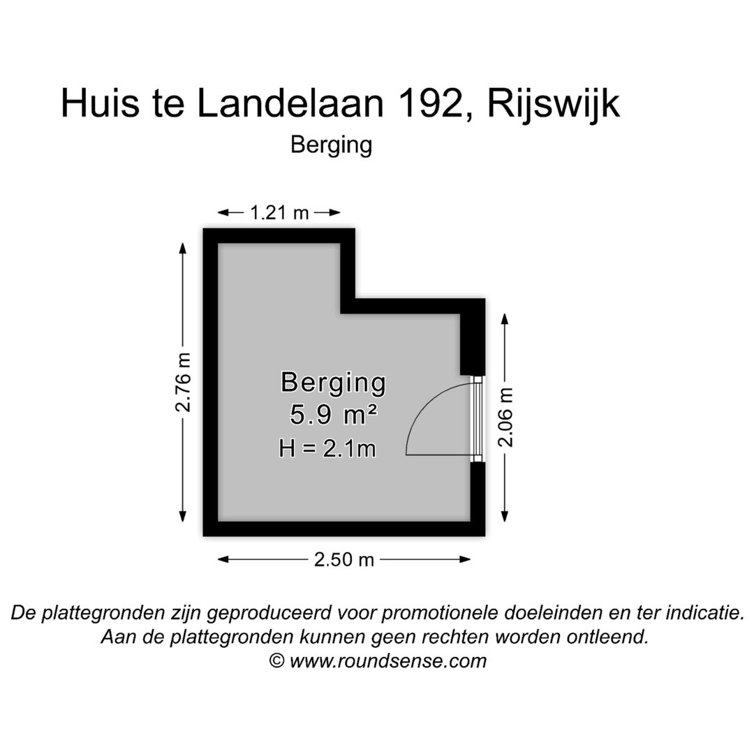 Huis te Landelaan 192, Rijswijk plattegrond-1