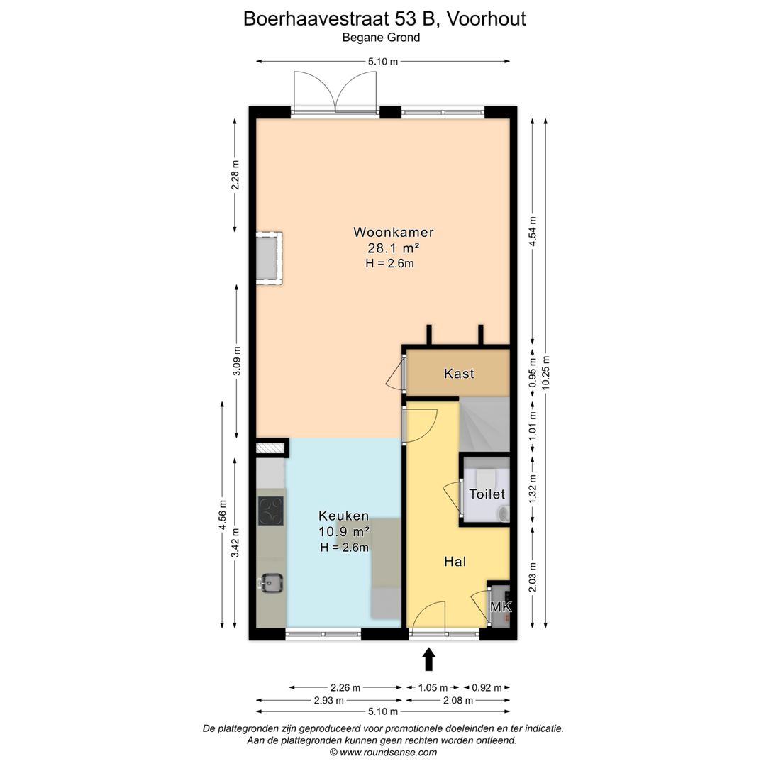 Boerhaavestraat 53 b, Voorhout plattegrond-0