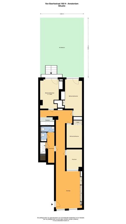 Van Baerlestraat 160 H, Amsterdam plattegrond-1