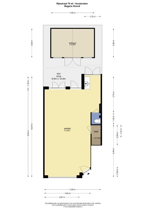 Rijnstraat 74 H, Amsterdam plattegrond-10