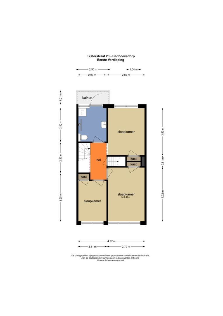 Eksterstraat 23, Badhoevedorp plattegrond-1