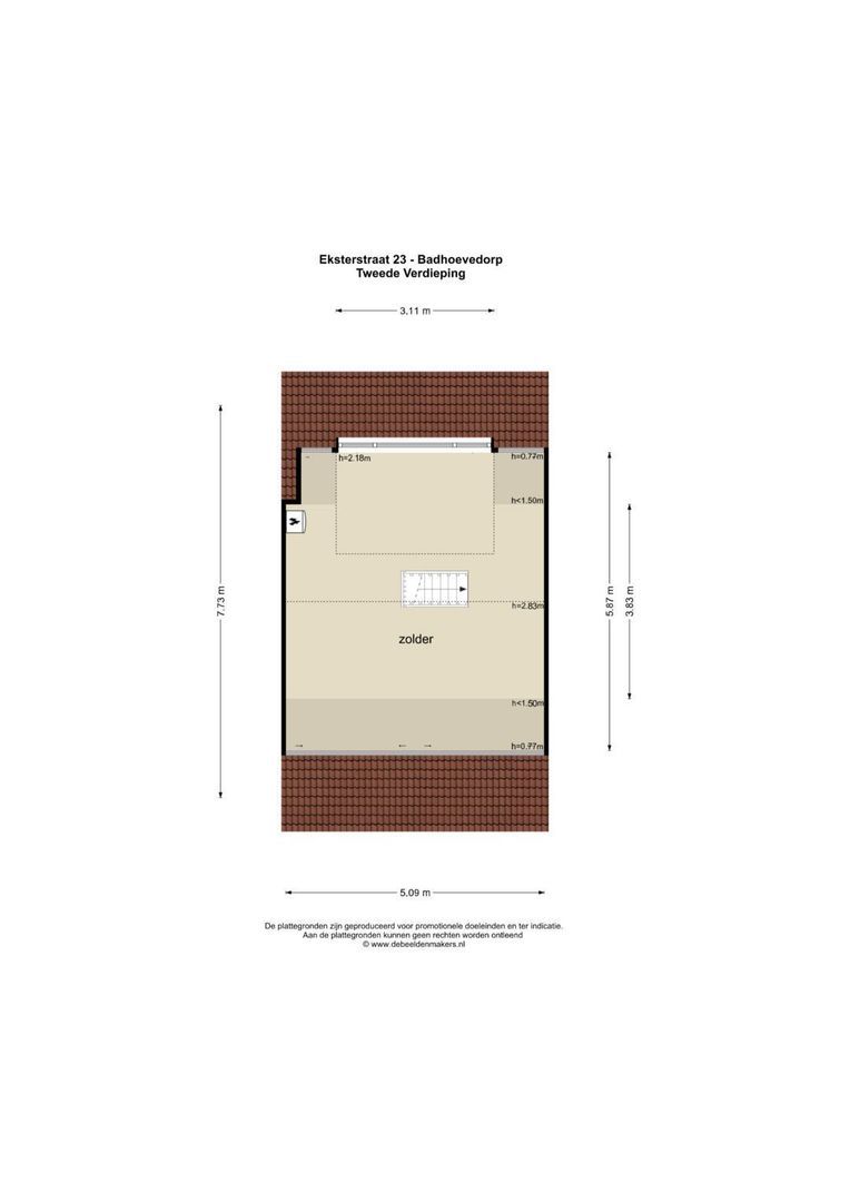 Eksterstraat 23, Badhoevedorp plattegrond-2