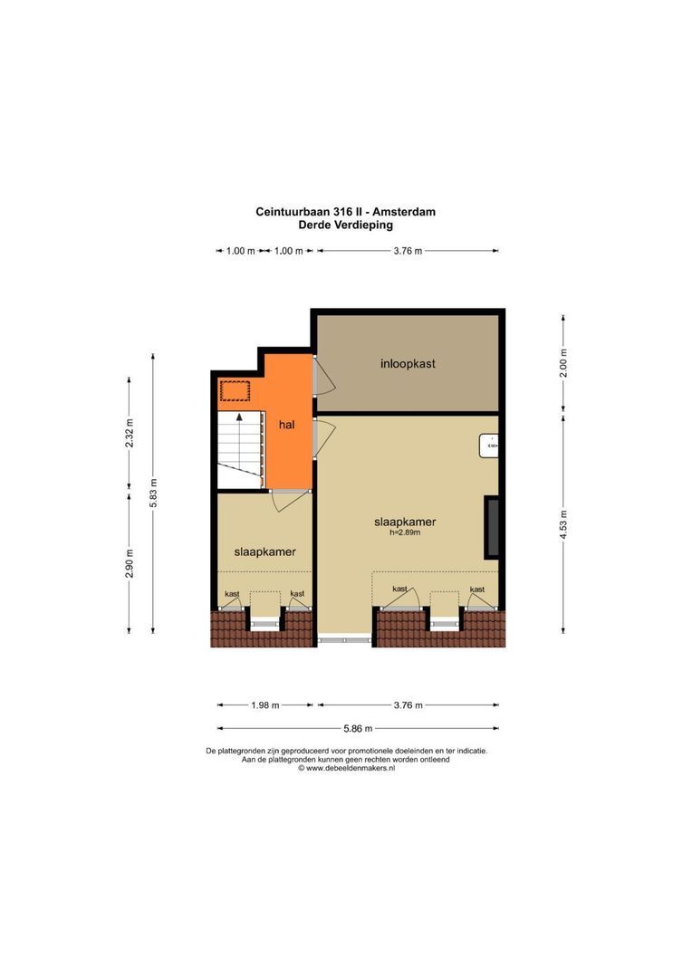 Ceintuurbaan 316 2, Amsterdam plattegrond-1