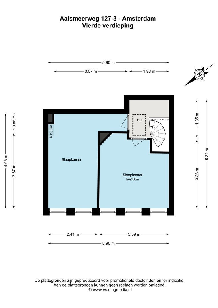 Aalsmeerweg 127 3, Amsterdam plattegrond-1