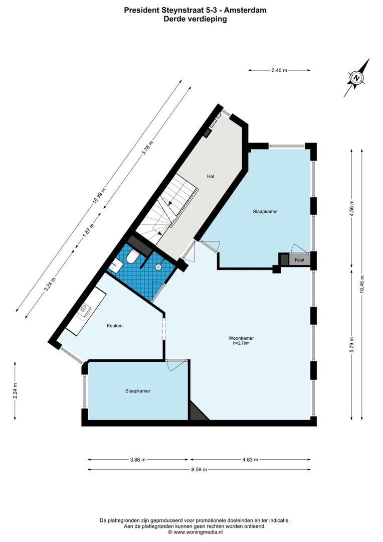 President Steynstraat 5 3, Amsterdam plattegrond-1
