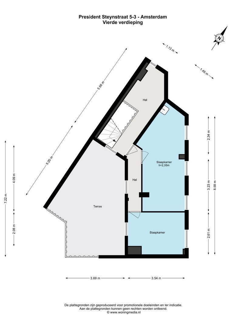 President Steynstraat 5 3, Amsterdam plattegrond-2