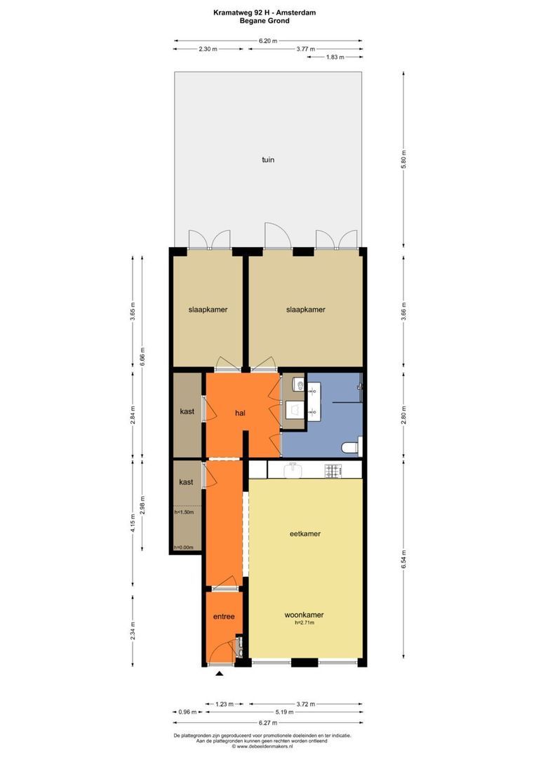 Kramatweg 92 H, Amsterdam plattegrond-1