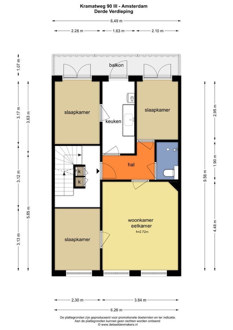 Kramatweg 90 3, Amsterdam plattegrond-0