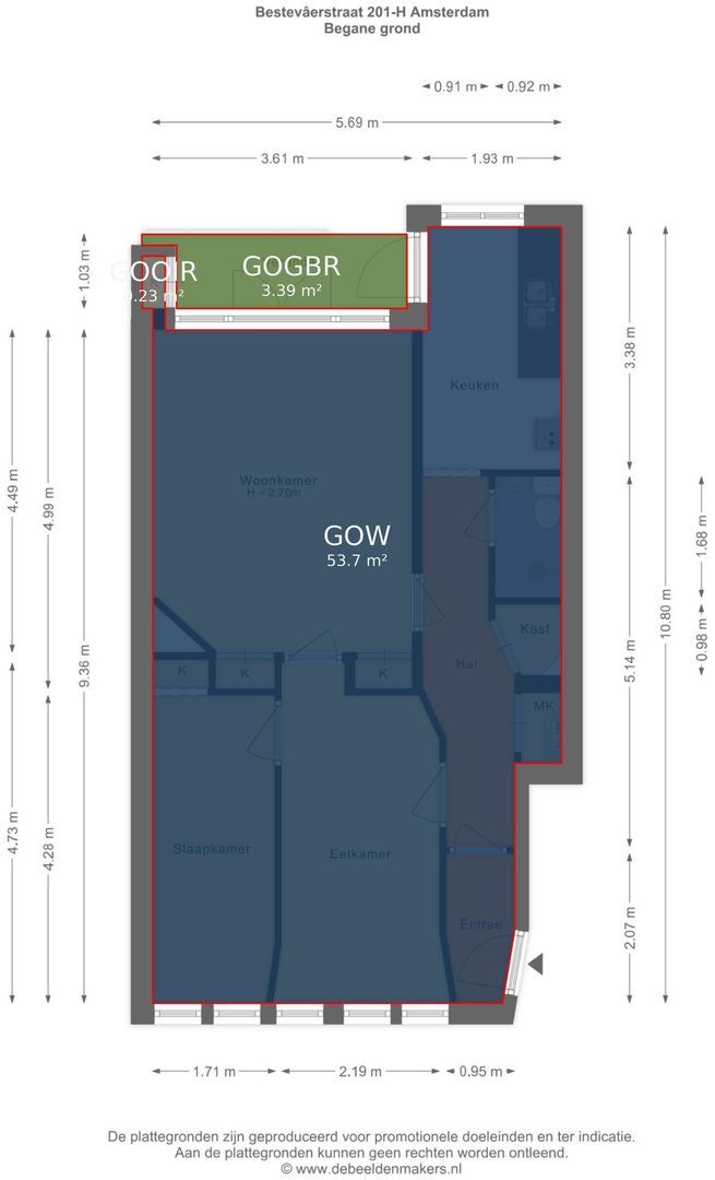 Bestevâerstraat 201 H, Amsterdam plattegrond-2