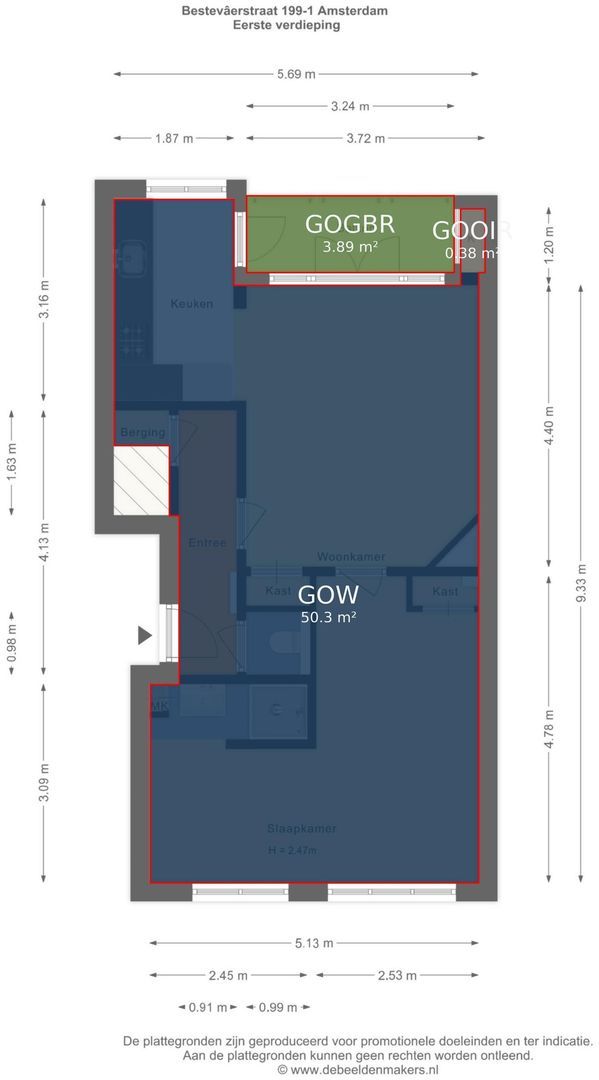 Bestevâerstraat 199 1, Amsterdam plattegrond-2
