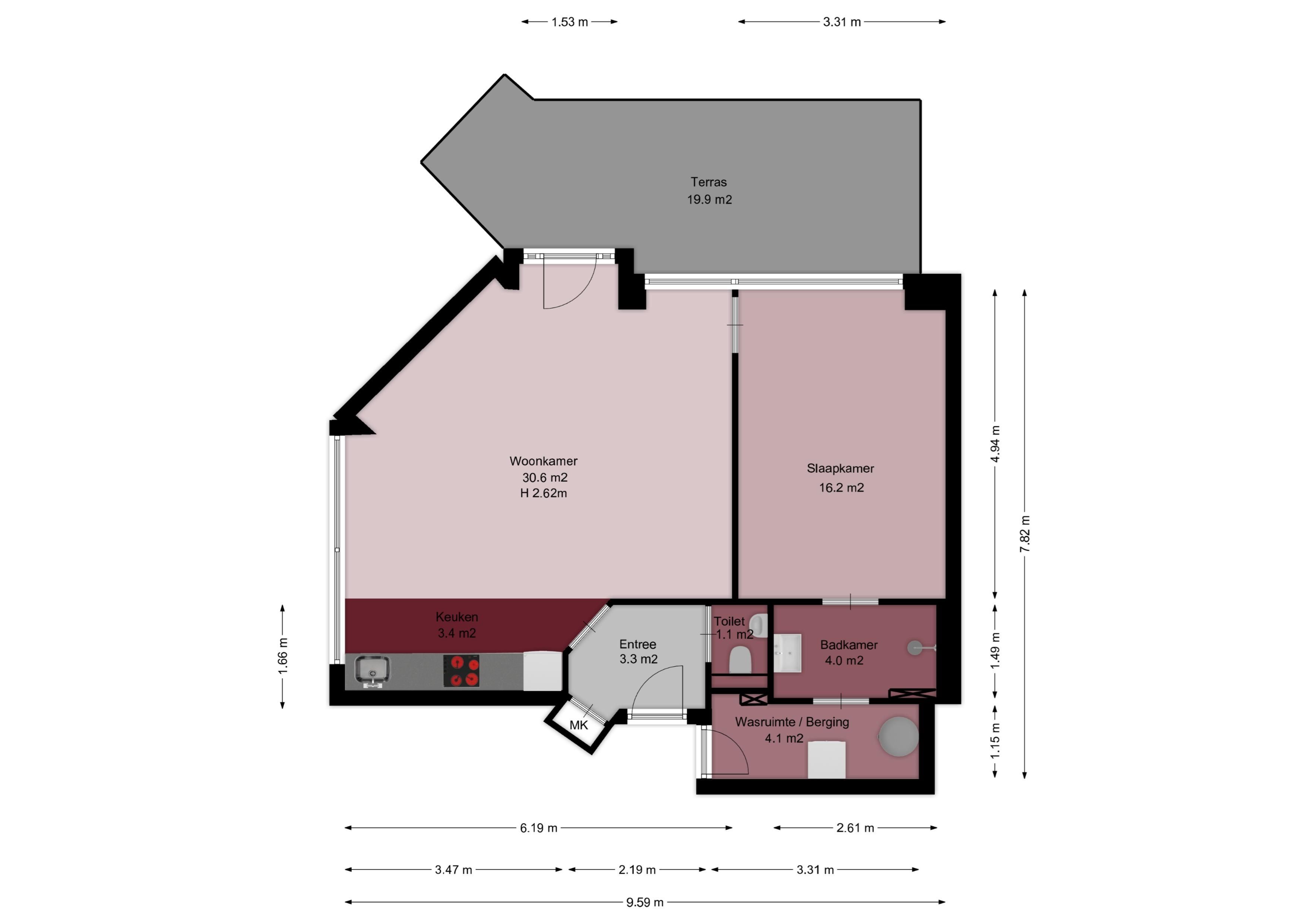 Huizingalaan 173 -, Utrecht plattegrond-0
