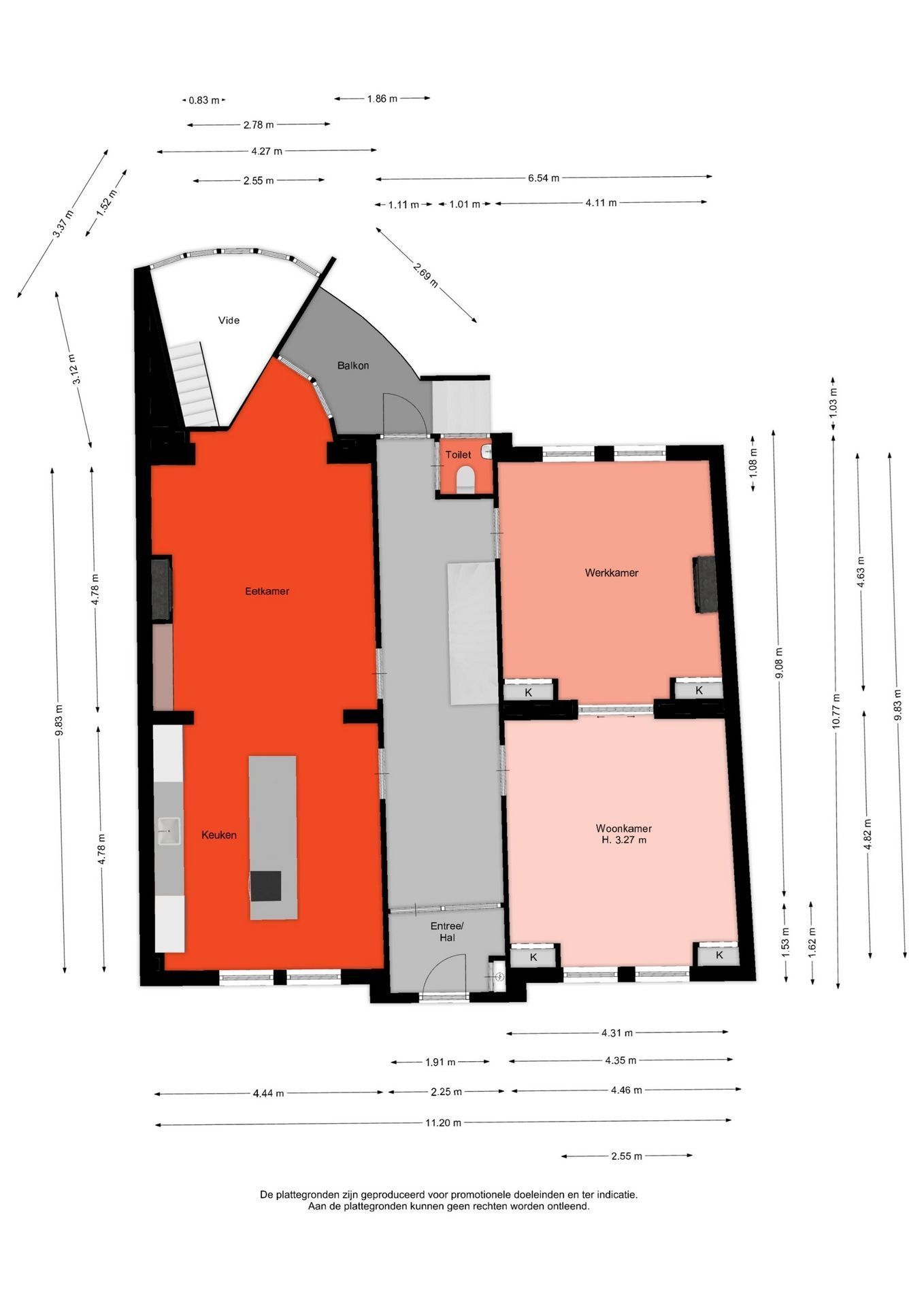 Wittevrouwensingel 66, Utrecht plattegrond-1