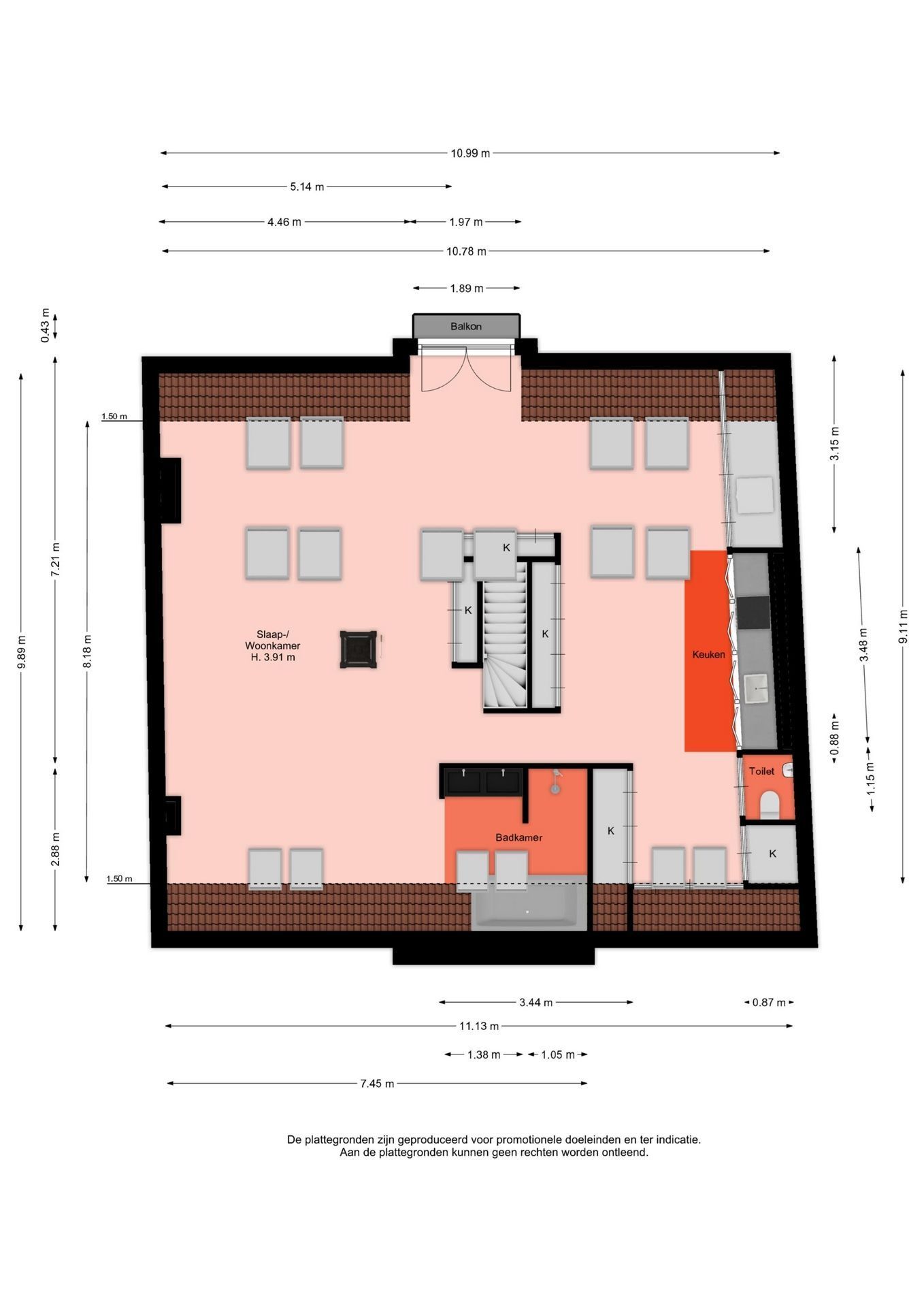 Wittevrouwensingel 66, Utrecht plattegrond-3
