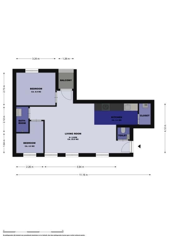Vossegatselaan 34 B, Utrecht plattegrond-0