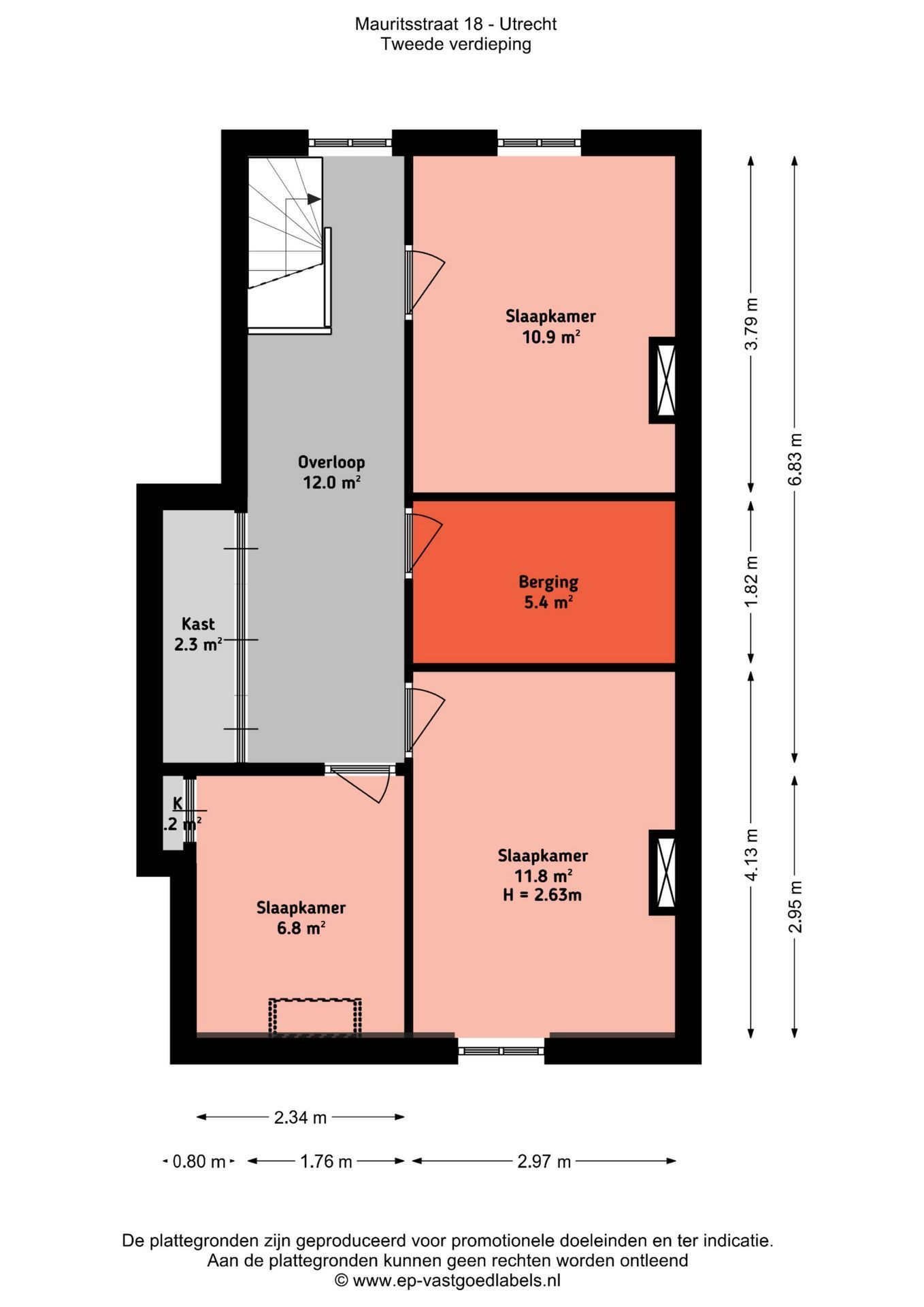 Mauritsstraat 18, Utrecht plattegrond-2