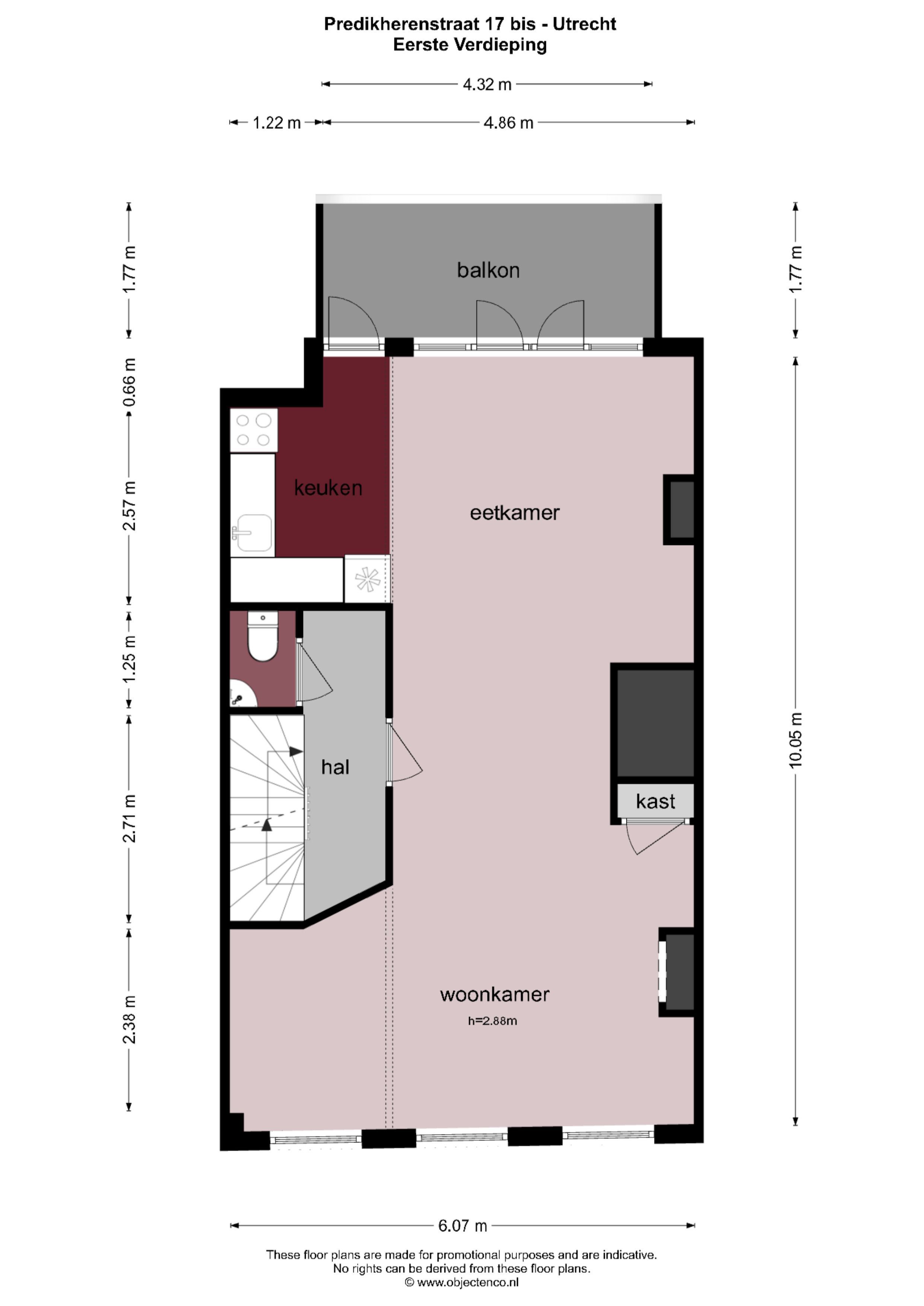 Predikherenstraat 17 BS, Utrecht plattegrond-0