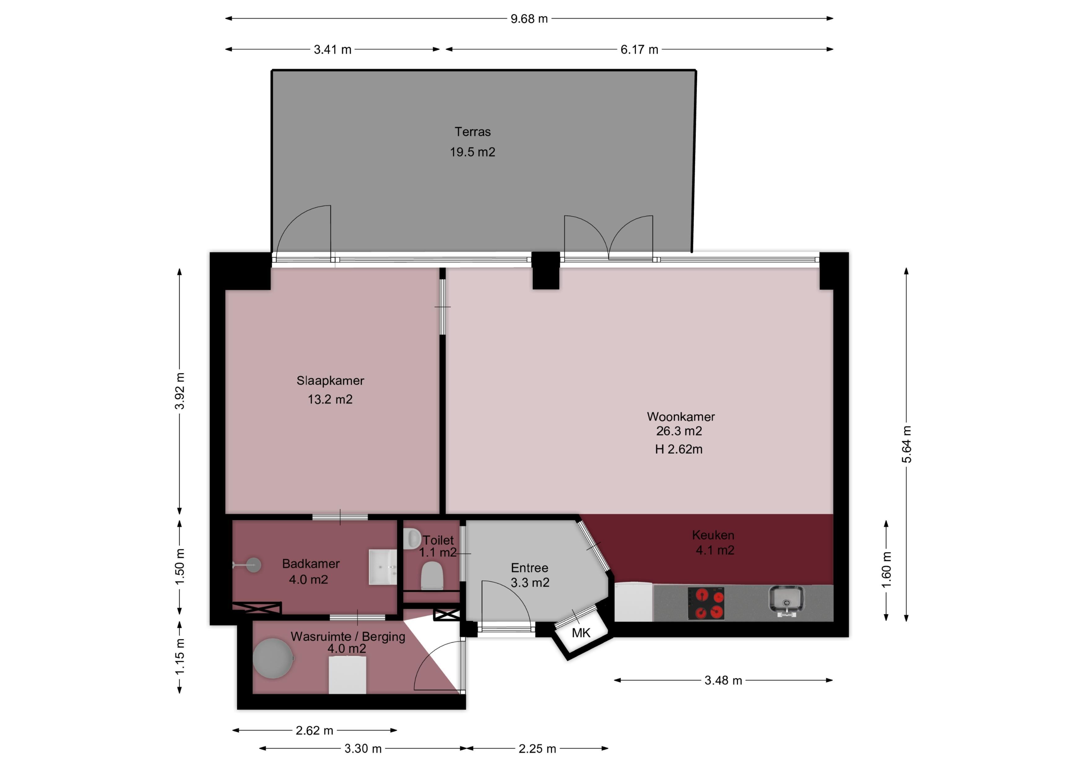 Huizingalaan 175, Utrecht plattegrond-0