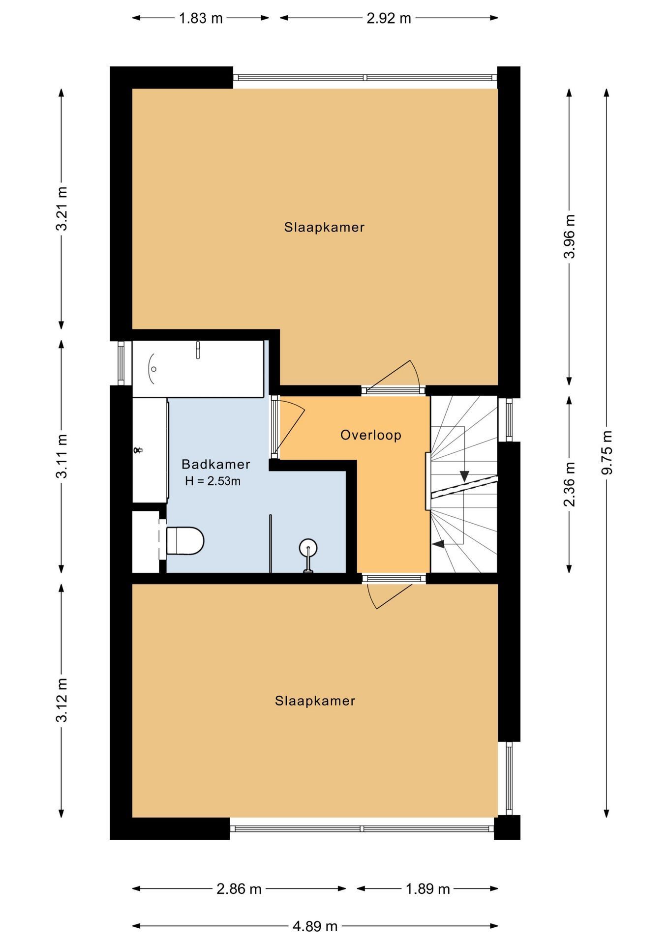 Waterstede 123, Maarssen plattegrond-1