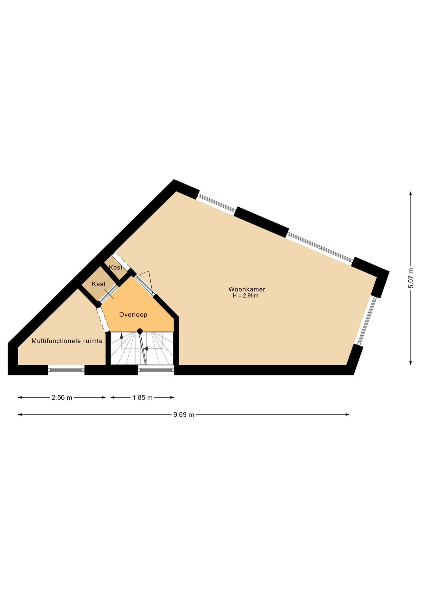 Voorstraat 51 BS, Utrecht plattegrond-1