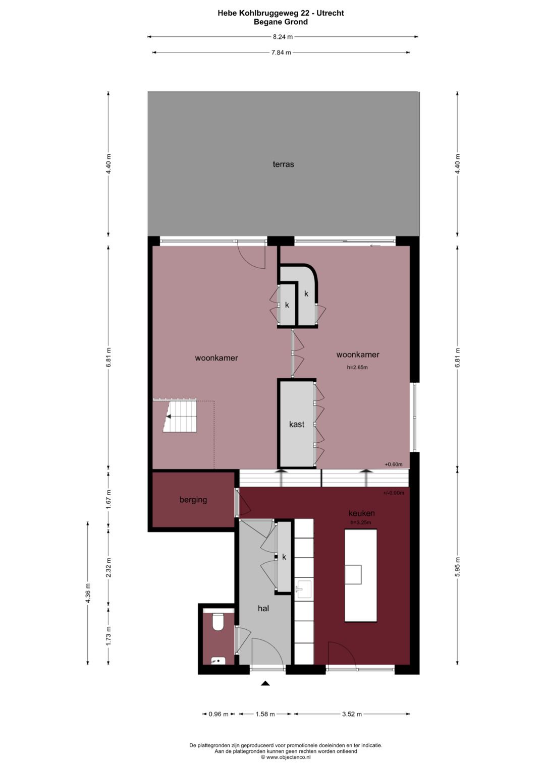 Hebe Kohlbruggeweg 22, Utrecht plattegrond-0