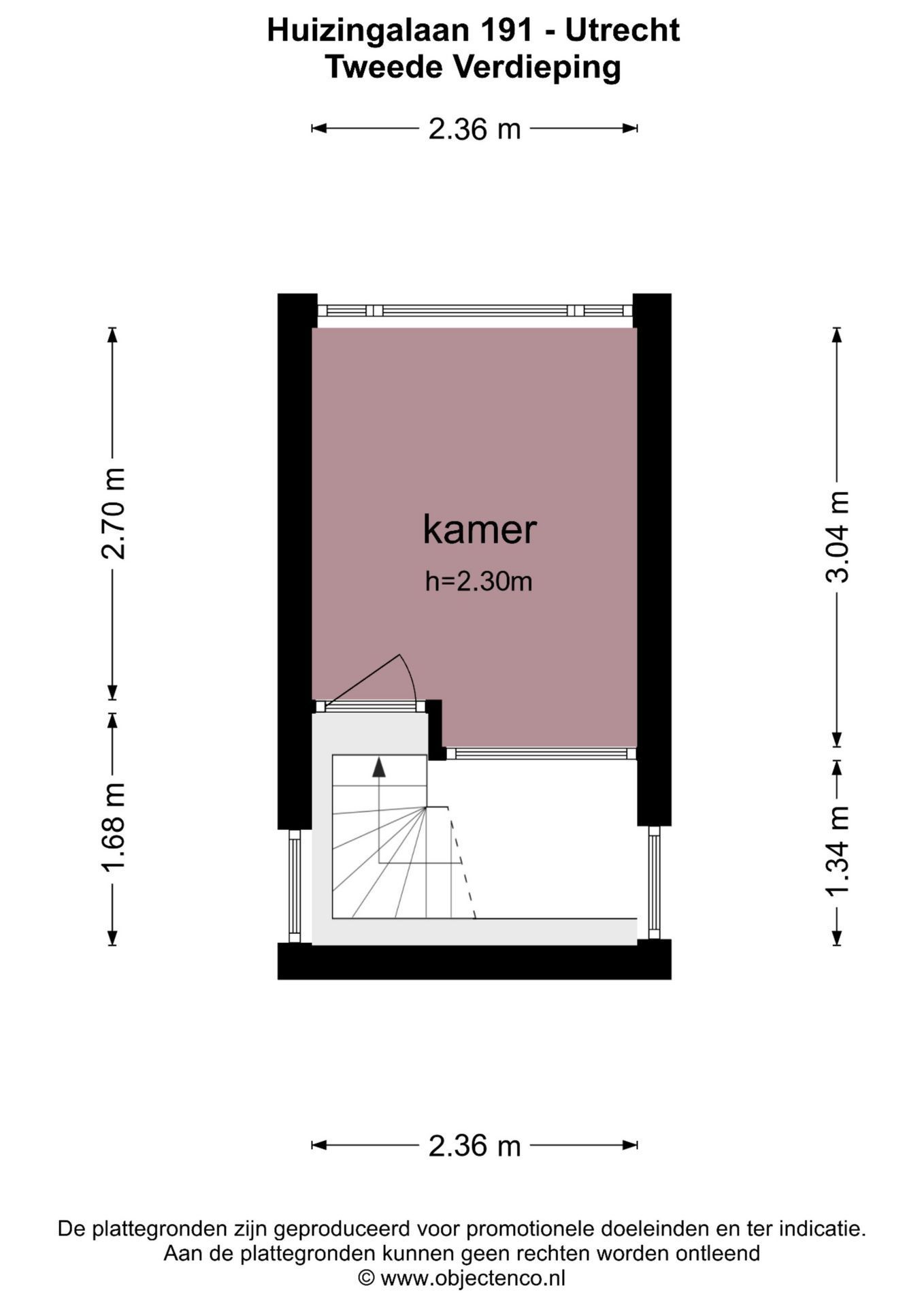 Huizingalaan 191, Utrecht plattegrond-2