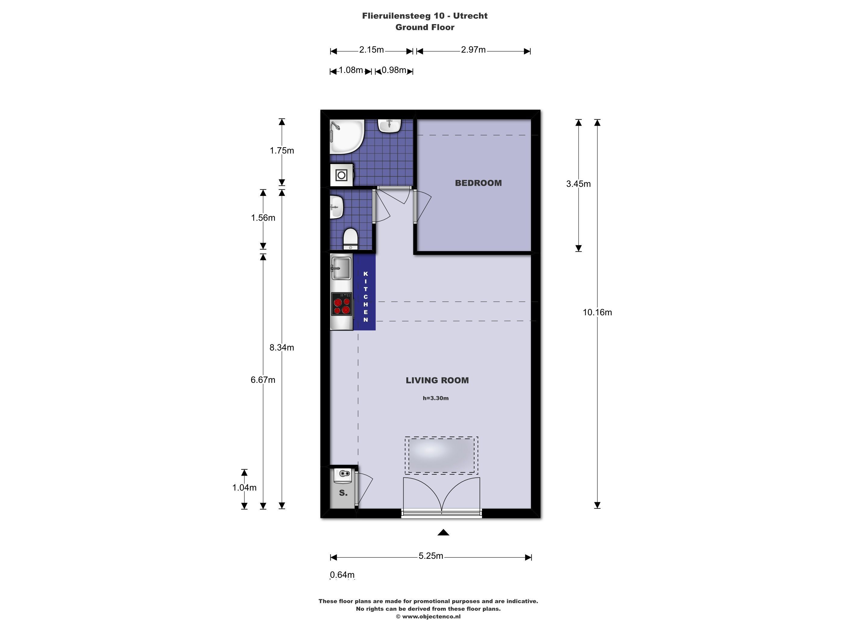 Flieruilensteeg 10, Utrecht plattegrond-0