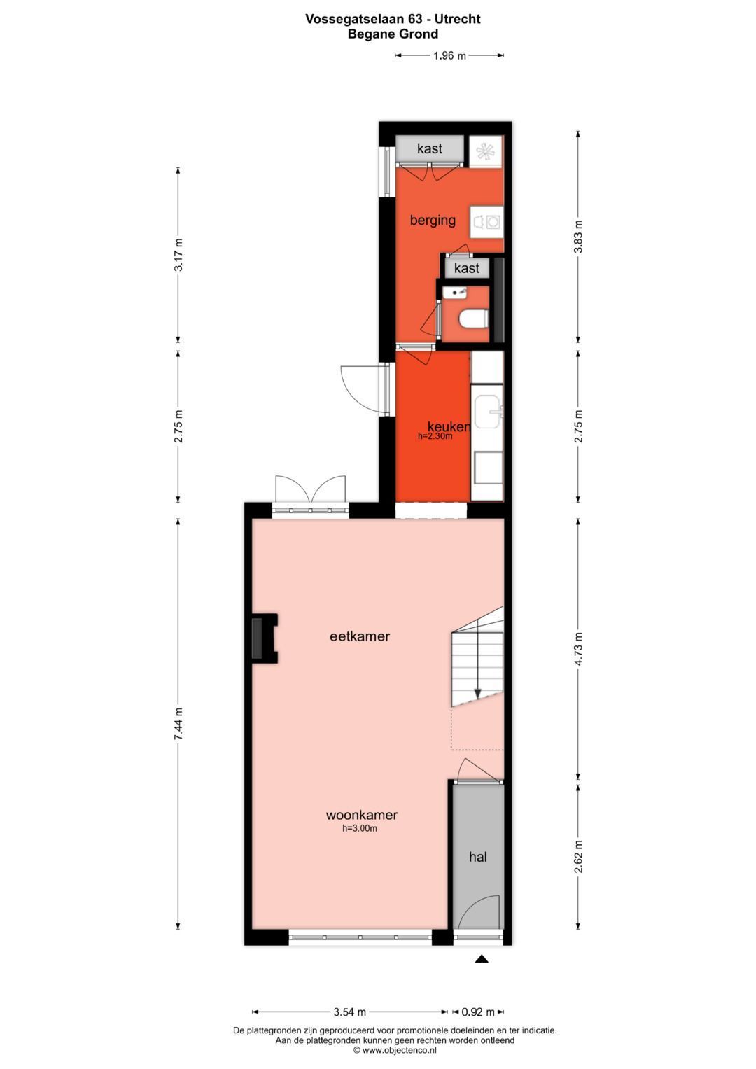 Vossegatselaan 63, Utrecht plattegrond-0