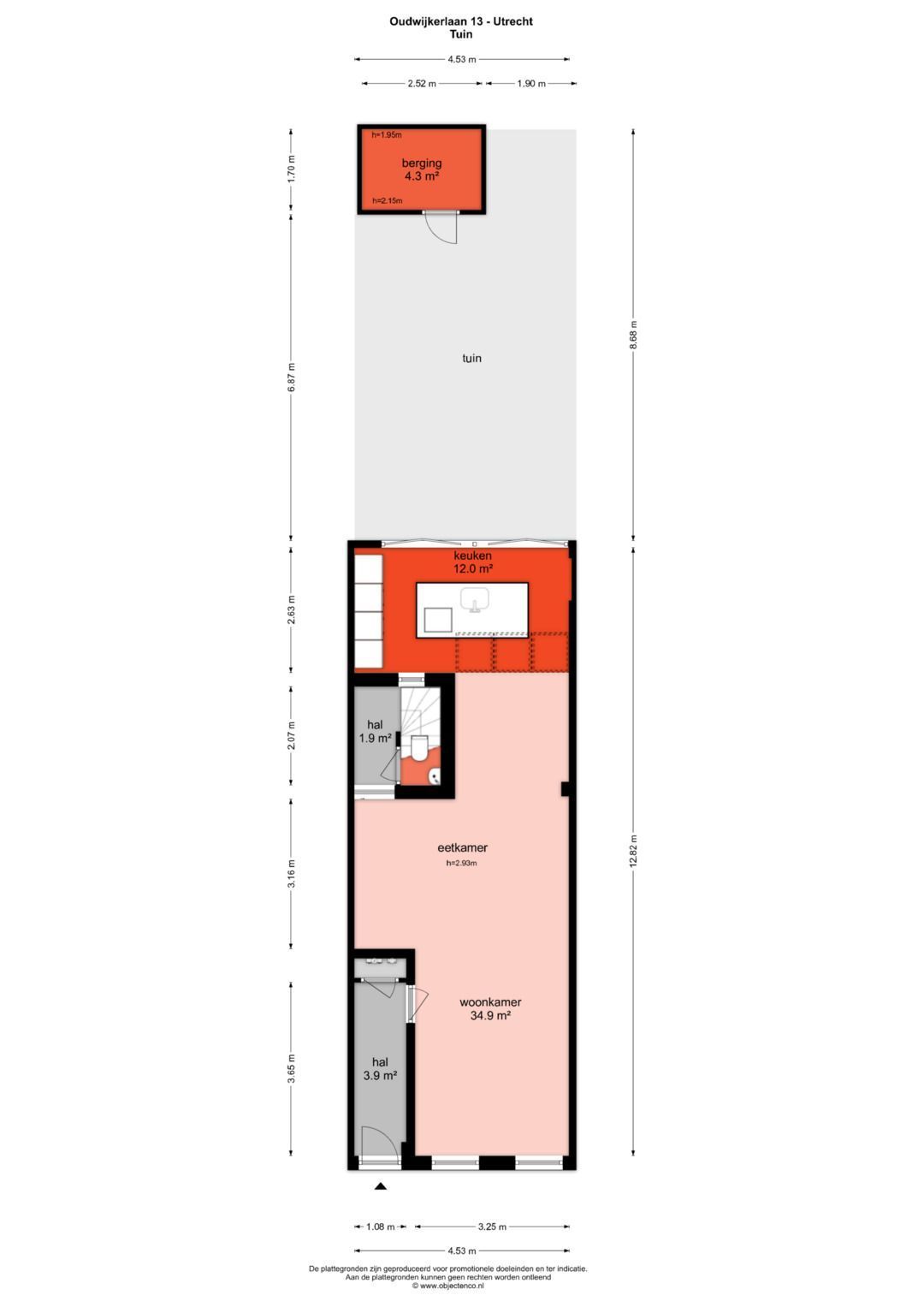 Oudwijkerlaan 13, Utrecht plattegrond-2