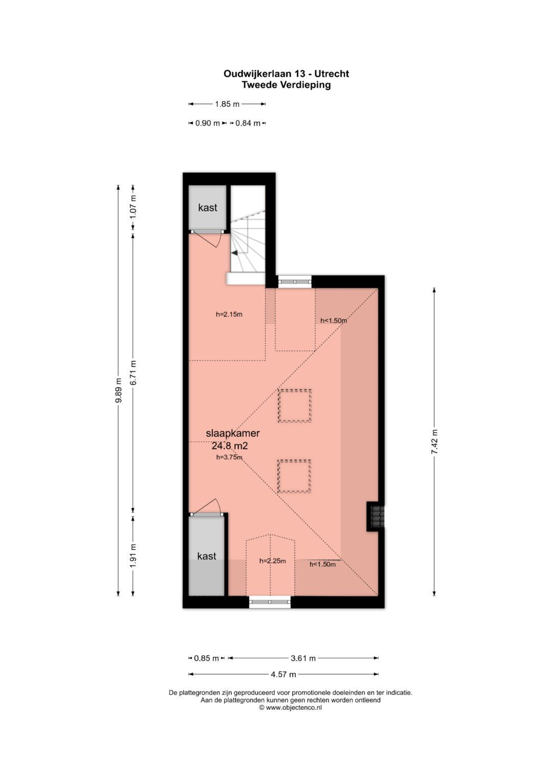Oudwijkerlaan 13, Utrecht plattegrond-3
