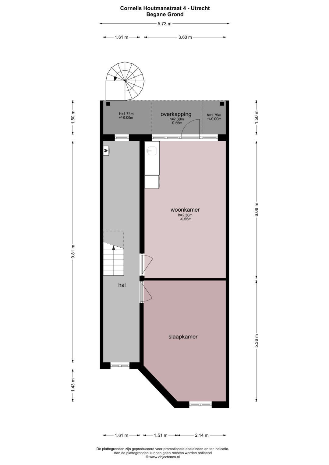 Cornelis Houtmanstraat 4, Utrecht plattegrond-0