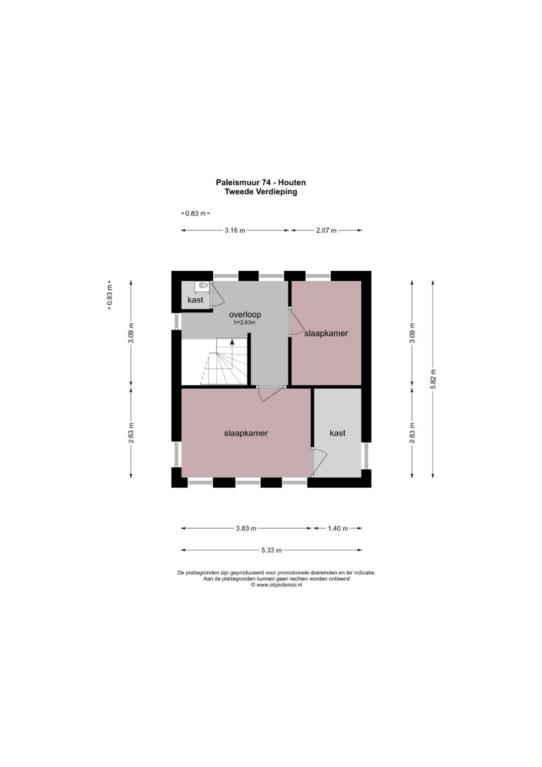 Paleismuur 74, Houten plattegrond-14