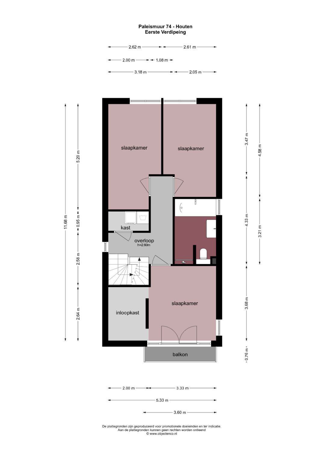 Paleismuur 74, Houten plattegrond-8