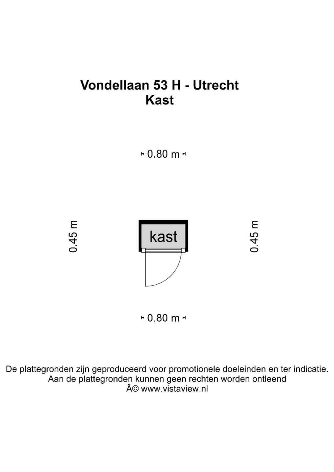 Vondellaan 53 H, Utrecht plattegrond-3