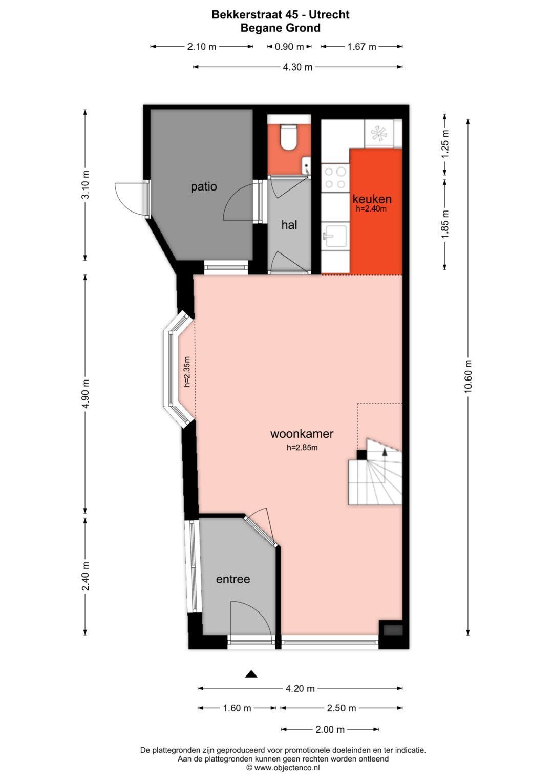Bekkerstraat 45, Utrecht plattegrond-0