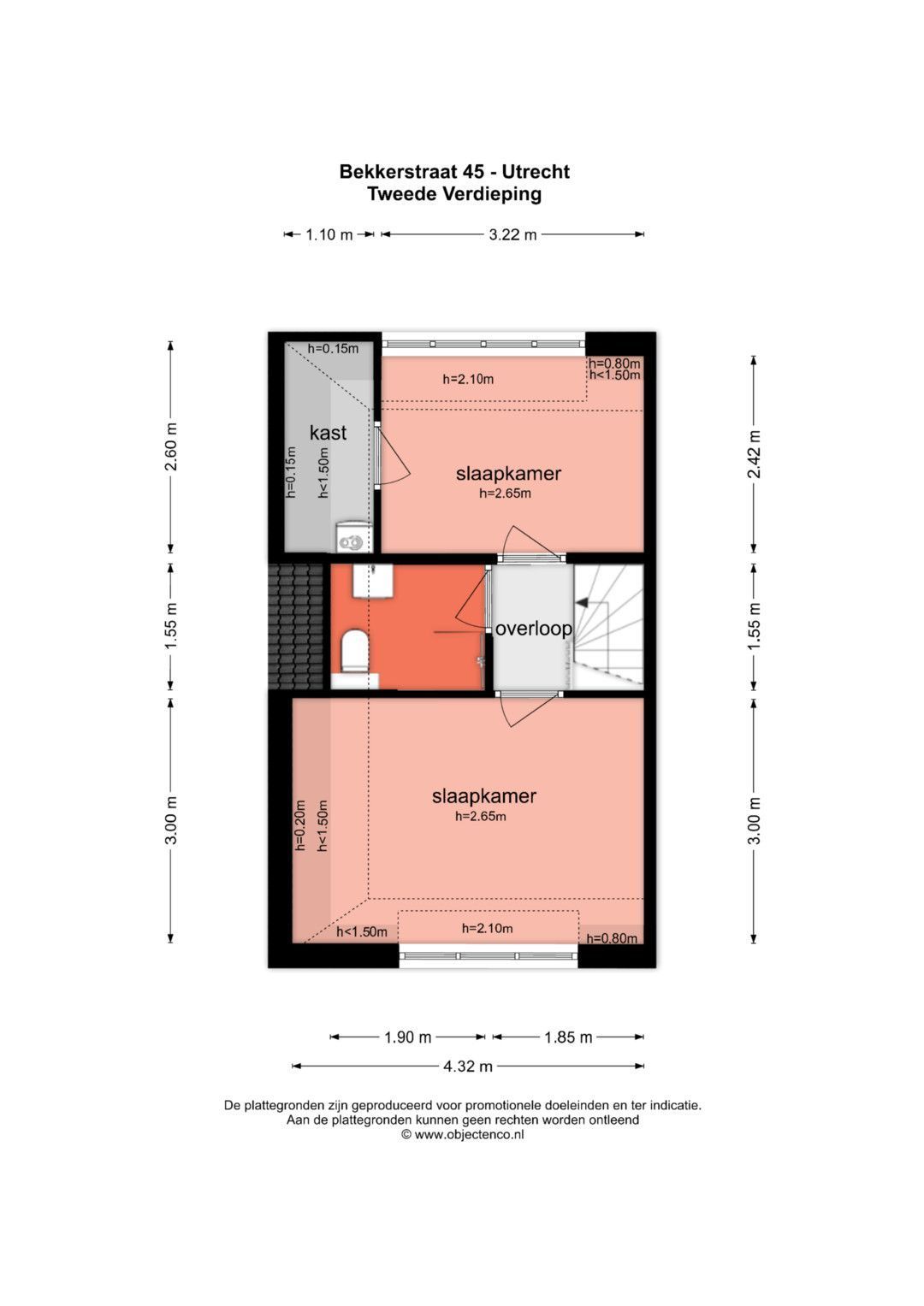 Bekkerstraat 45, Utrecht plattegrond-2