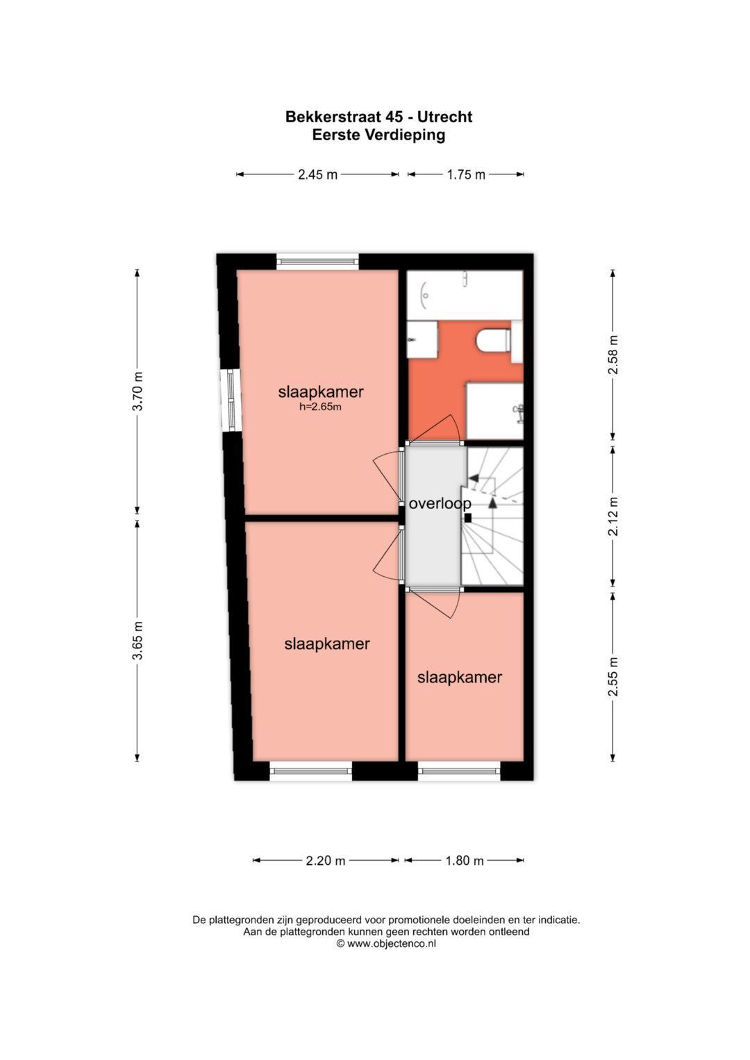 Bekkerstraat 45, Utrecht plattegrond-1