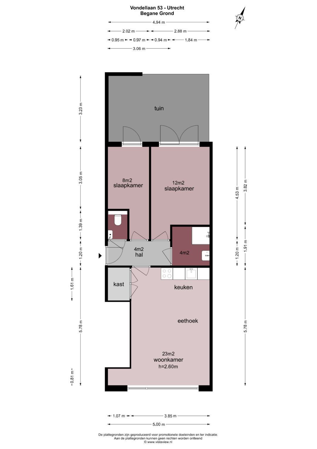 Vondellaan 53, Utrecht plattegrond-0