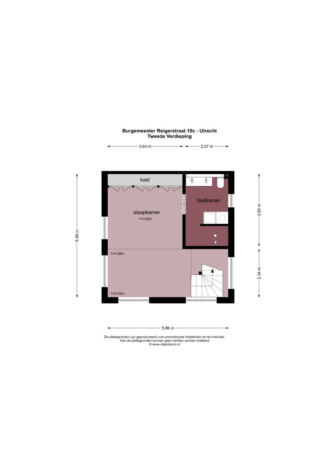 Burgemeester Reigerstraat 10 C, Utrecht plattegrond-2