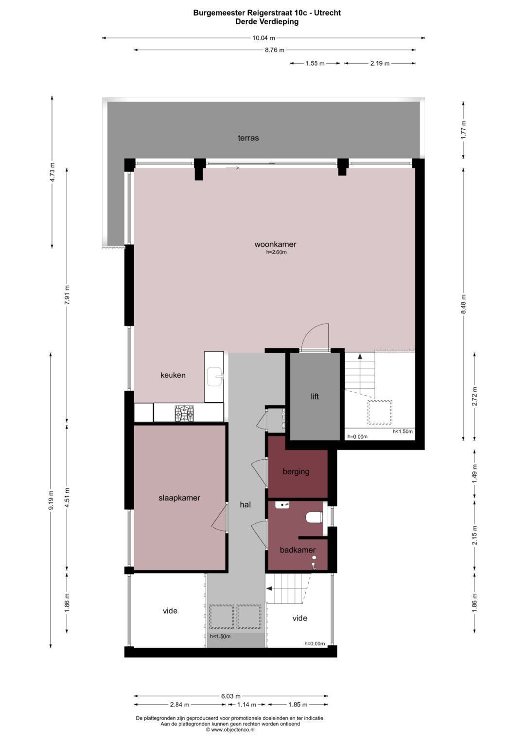 Burgemeester Reigerstraat 10 C, Utrecht plattegrond-1