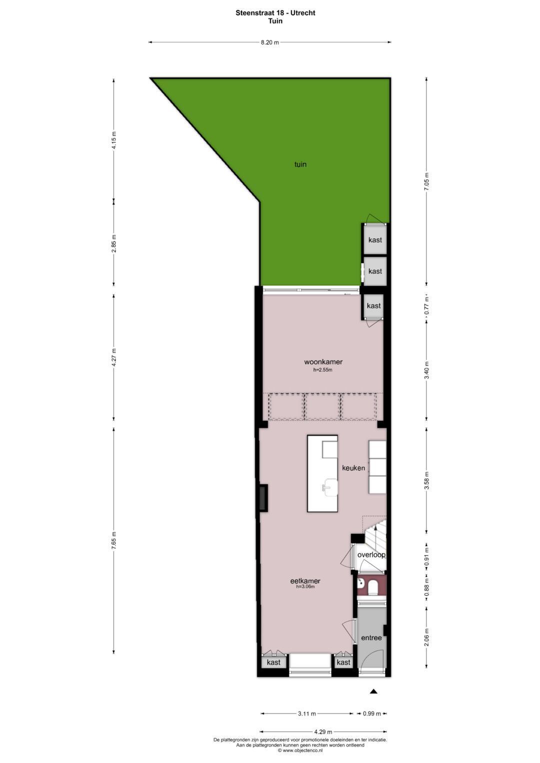 Steenstraat 18, Utrecht plattegrond-1