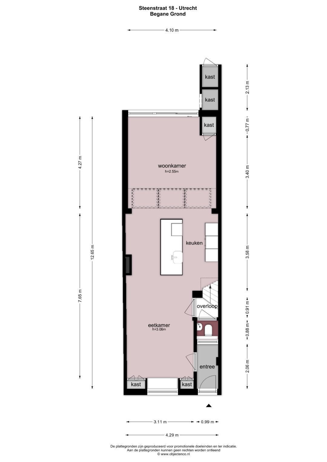 Steenstraat 18, Utrecht plattegrond-0