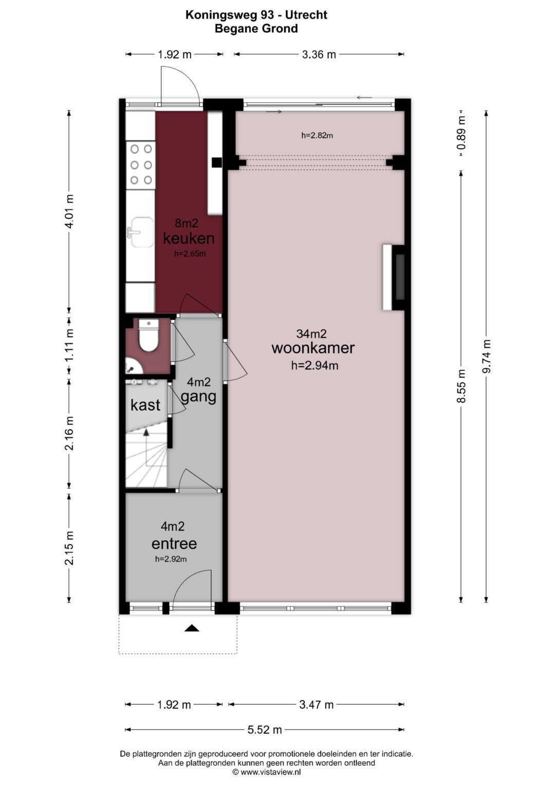Koningsweg 93, Utrecht plattegrond-0