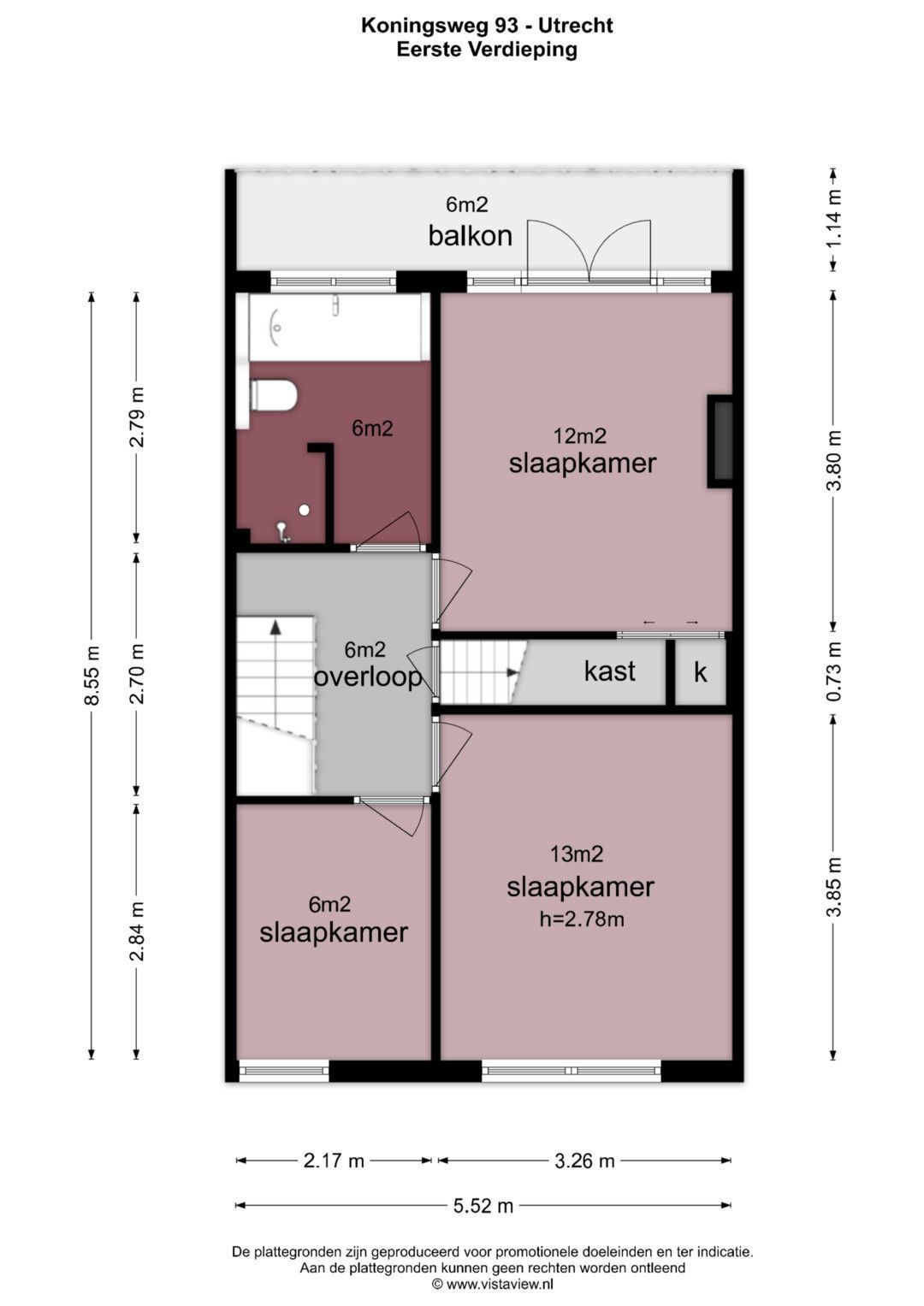Koningsweg 93, Utrecht plattegrond-1