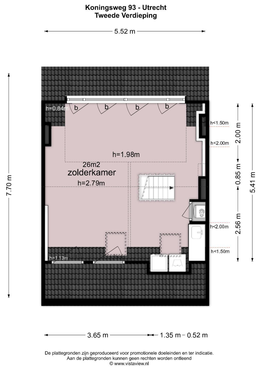 Koningsweg 93, Utrecht plattegrond-4