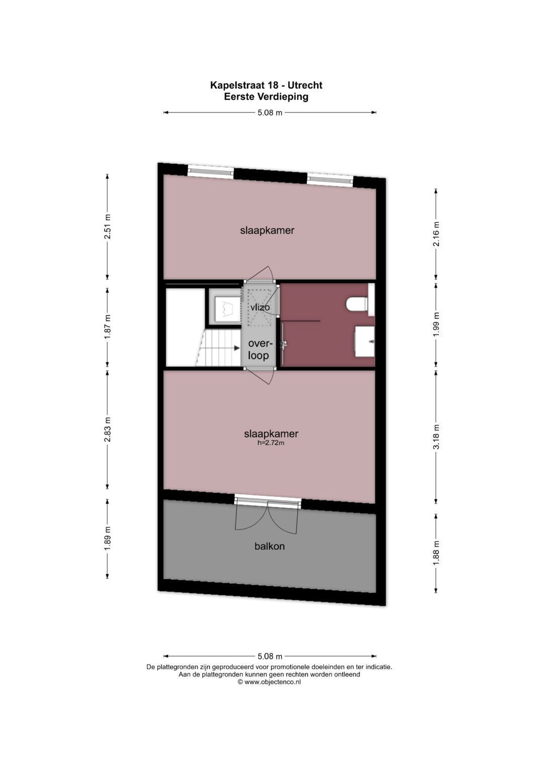 Kapelstraat 18, Utrecht plattegrond-3