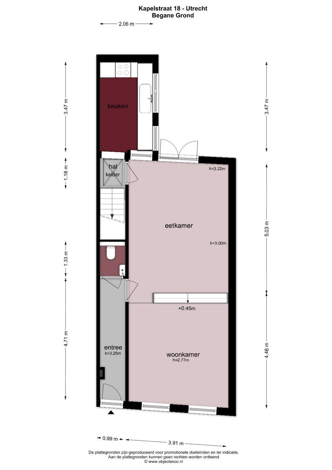 Kapelstraat 18, Utrecht plattegrond-0