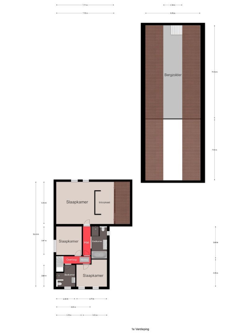 Vorstweg 15, Velden plattegrond-1