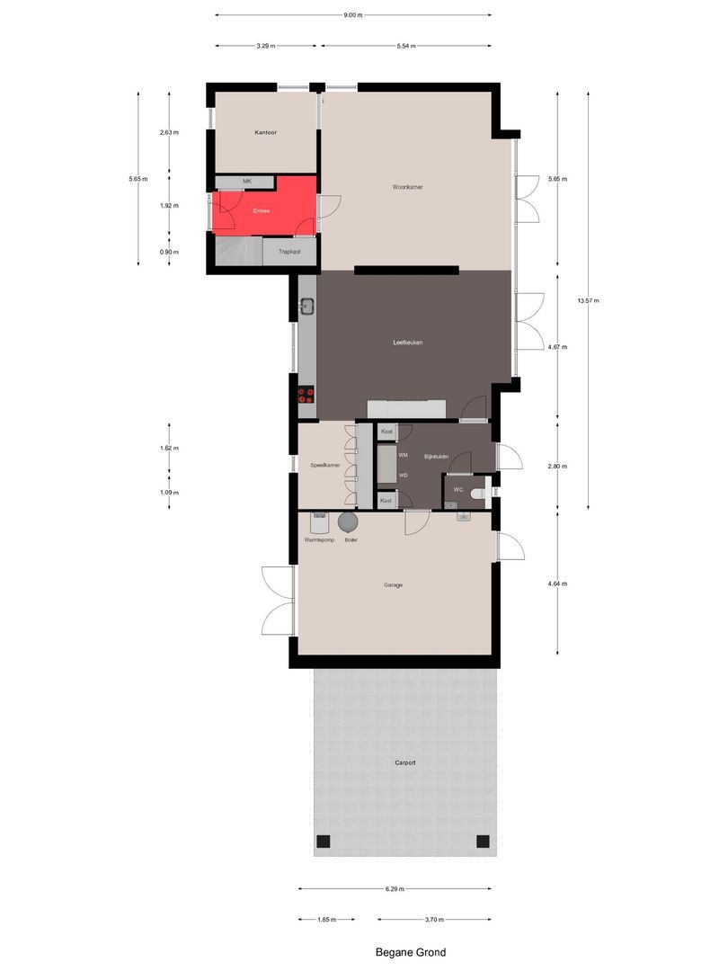 Ebberstraat 27 A, Velden plattegrond-0