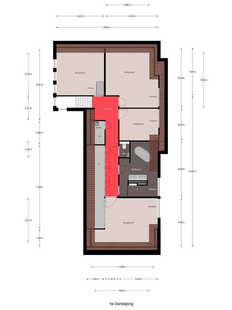 Ebberstraat 27 A, Velden plattegrond-1